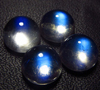 4 Pcs - AAAAAAA - High Quality Gorgeous Rainbow MOONSTONE - Round Cabochon Amazing Blue Flashy Fire size 8x8 mm Eye Clean